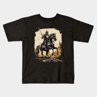 Medieval rider on horseback - Knight Kids T-Shirt